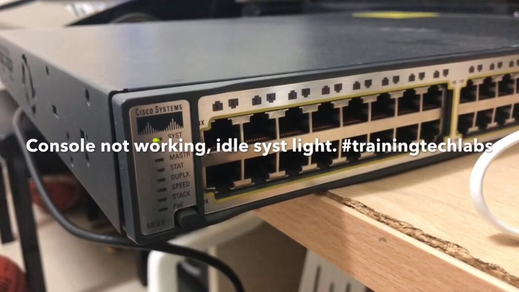 Cisco 3750 Syst Light Blinking Green