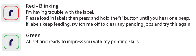 Rollo Printer Blinking Red