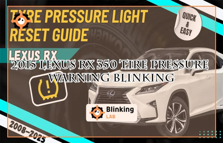 2015 Lexus Rx 350 Tire Pressure Warning Blinking