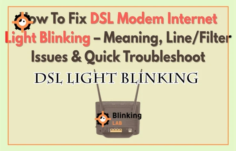 Dsl Light Blinking