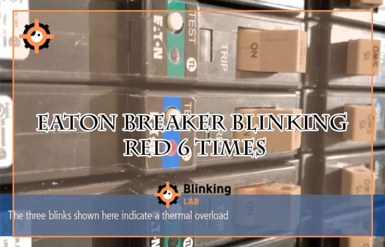 Eaton Breaker Blinking Red 6 Times