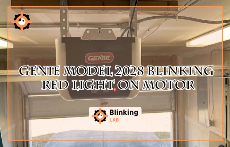 Genie Model 2028 Blinking Red Light on Motor-FI