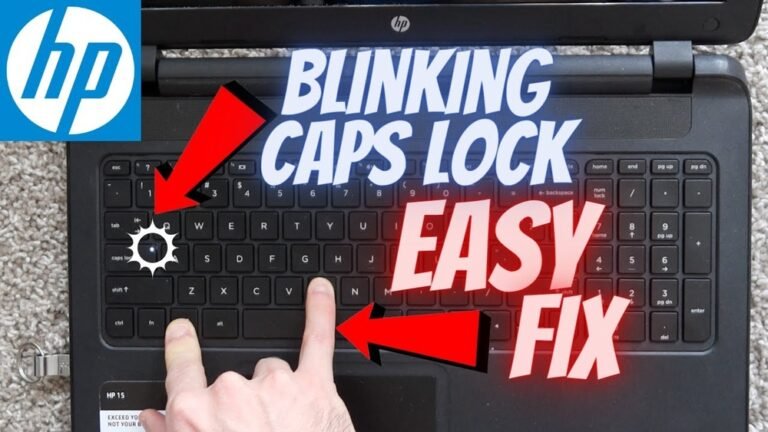 Caps And Num Lock Blinking in Hp Laptop