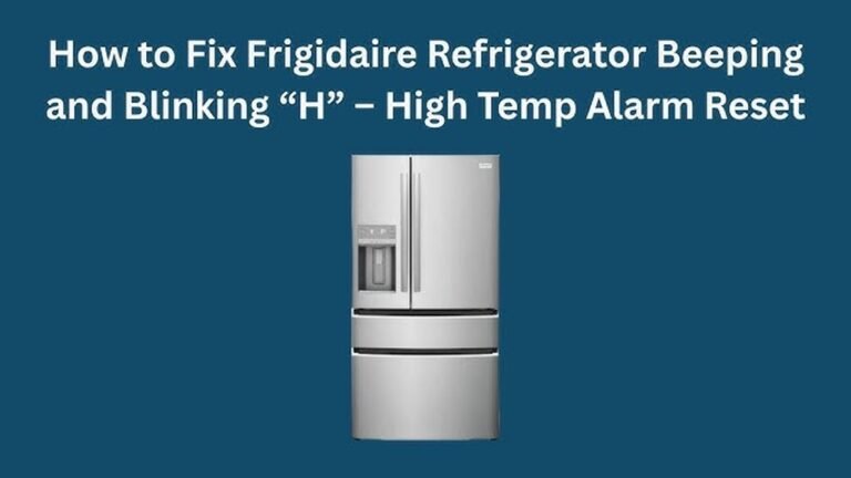 Frigidaire Refrigerator Blinking H