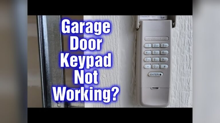 Garage Door Keypad Blinking And Won'T Open
