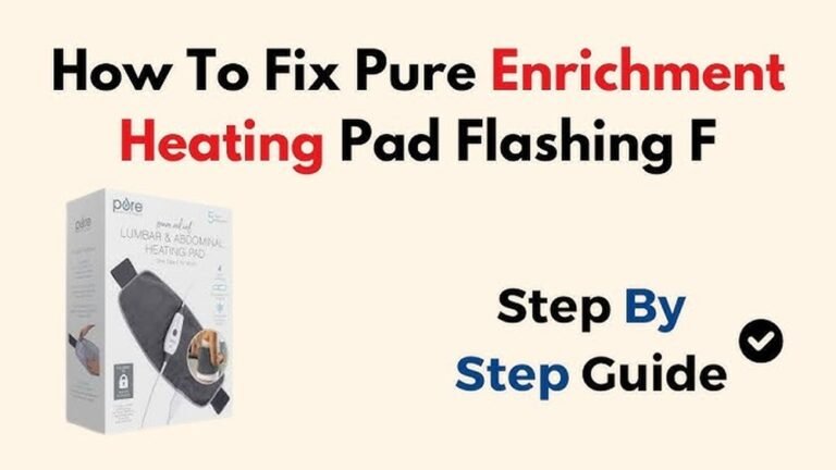 Pure Enrichment Heating Pad Blinking F