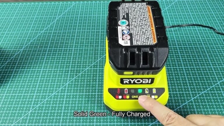 Ryobi Charger Blinking Green