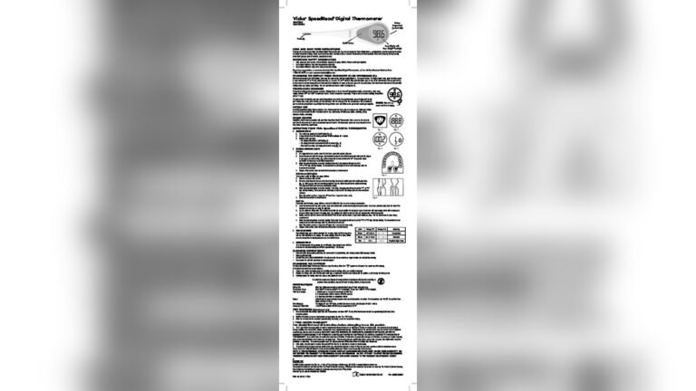 Vicks Thermometer Blinking Arrow