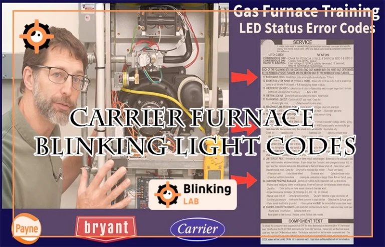 Carrier Furnace Blinking Light Codes