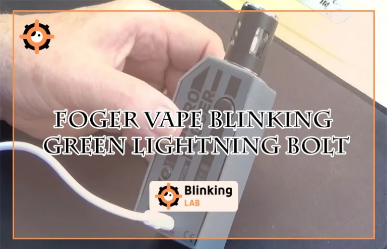 Foger Vape Blinking Green Lightning Bolt