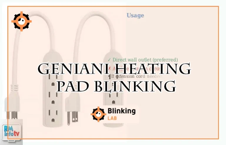 Geniani Heating Pad Blinking