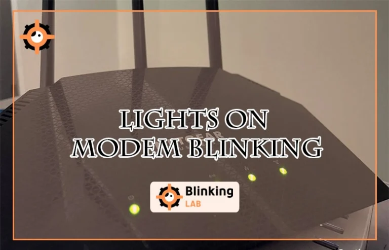 Lights on Modem Blinking