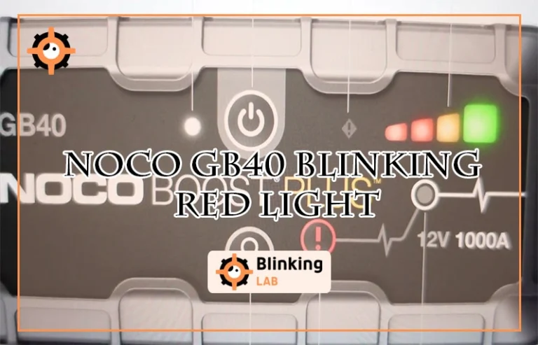 Noco Gb40 Blinking Red Light