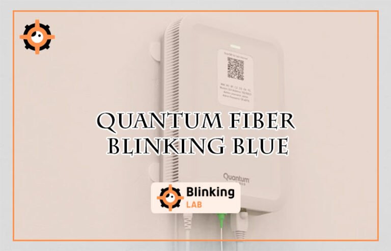 Quantum Fiber Blinking Blue