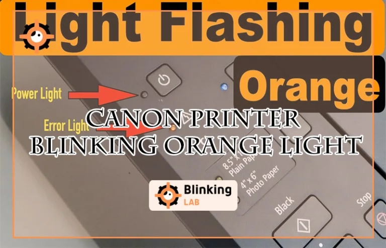 Canon Printer Blinking Orange Light