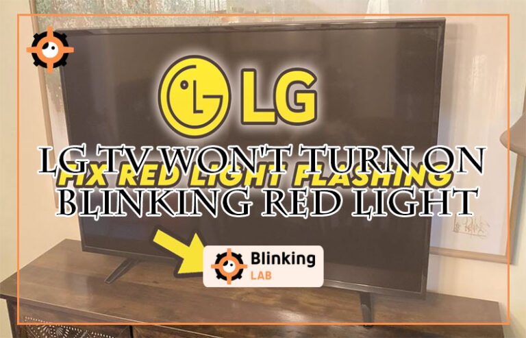 Lg Tv Won'T Turn on Blinking Red Light