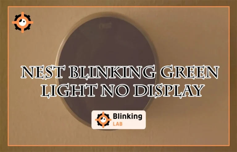 Nest Blinking Green Light No Display