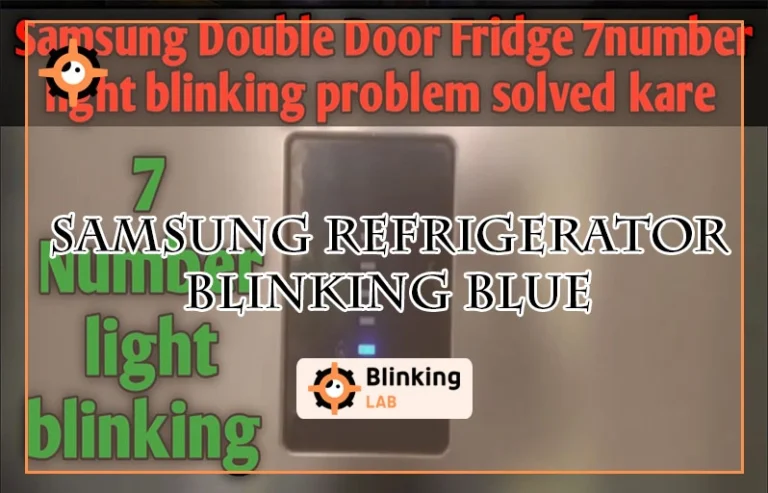 Samsung Refrigerator Blinking Blue Light