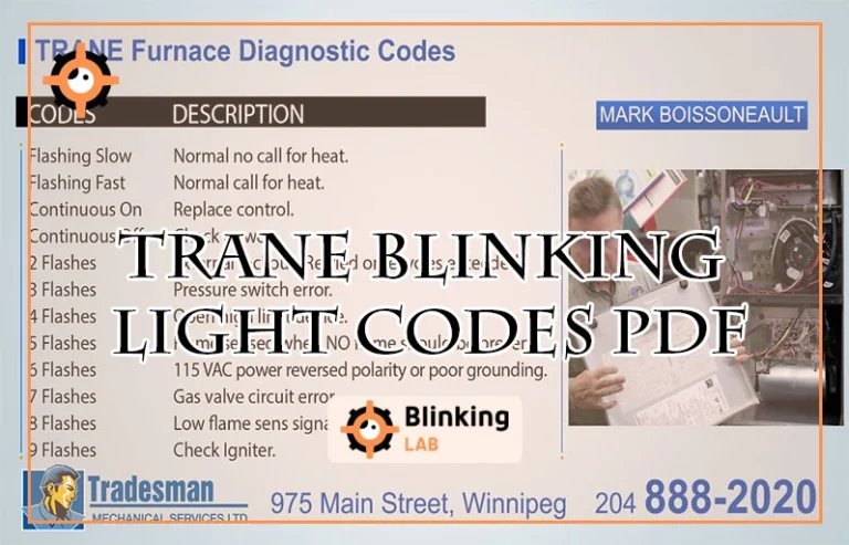 Trane Blinking Light Codes Pdf
