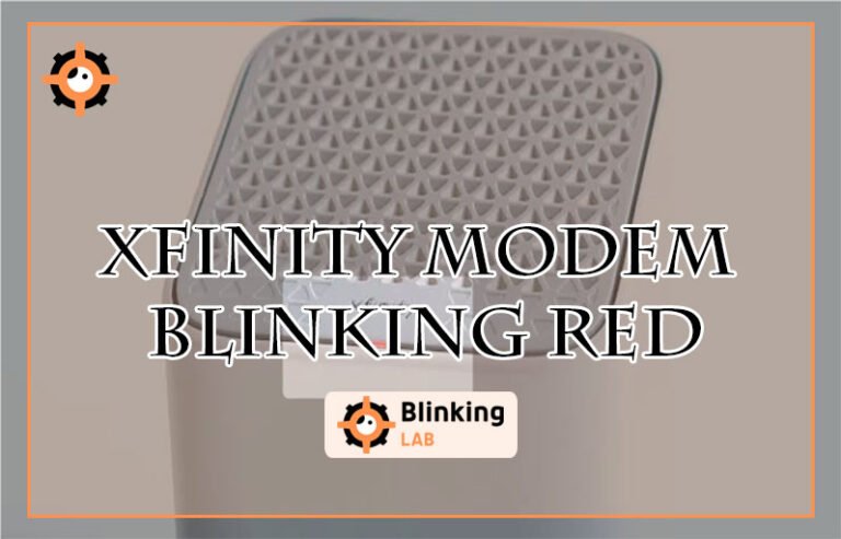 Xfinity Modem Blinking Red