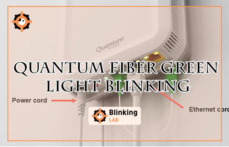 Quantum Fiber Green Light Blinking